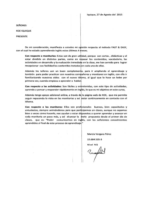 Cartas Testimoniales